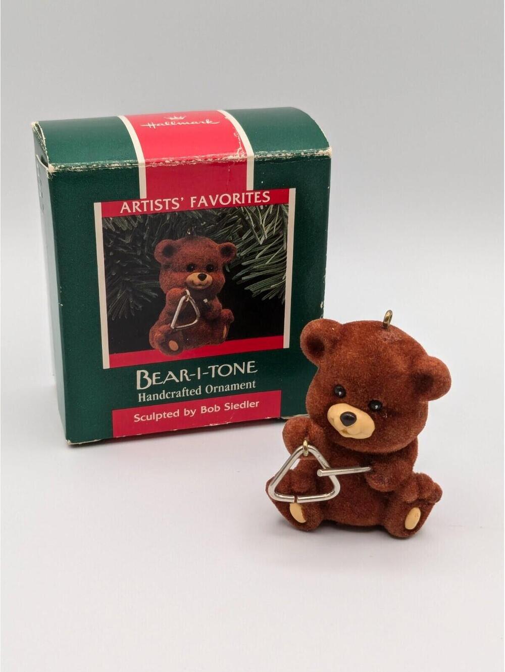 Hallmark Keepsake Bear-I-Tone 1989 Vintage Christmas Ornament